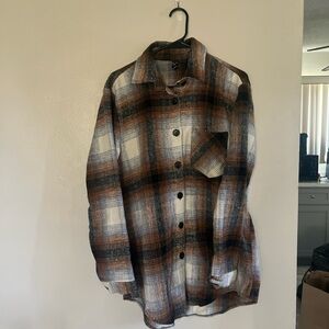 Windsor brown and white flannel